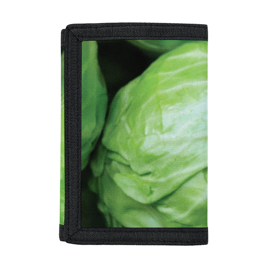Green Cabbage Print Trifold Wallet