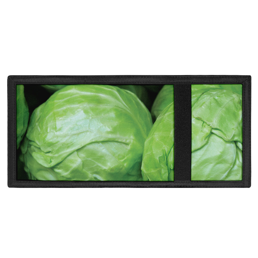 Green Cabbage Print Trifold Wallet