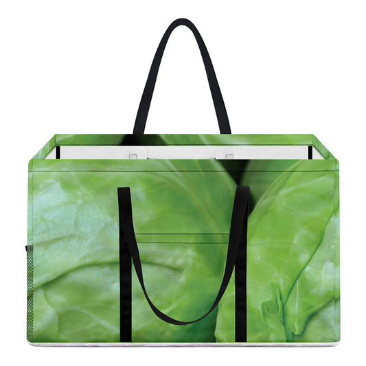 Green Cabbage Print Utility Tote Bag