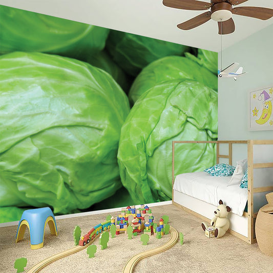 Green Cabbage Print Wall Sticker