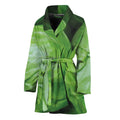 Green Cabbage Print Women's Bathrobe