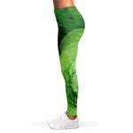 Green Cabbage Print Women's Leggings