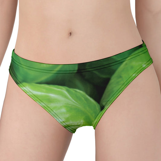 Green Cabbage Print Women's Panties