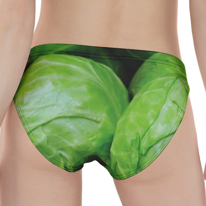 Green Cabbage Print Women's Panties