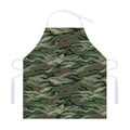 Green Camo Zebra Pattern Print Adjustable Apron