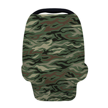 Green Camo Zebra Pattern Print Baby Seat Cover