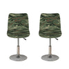 Green Camo Zebra Pattern Print Bar Stool Covers