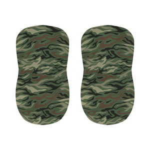 Green Camo Zebra Pattern Print Bar Stool Covers