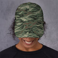 Green Camo Zebra Pattern Print Baseball Cap