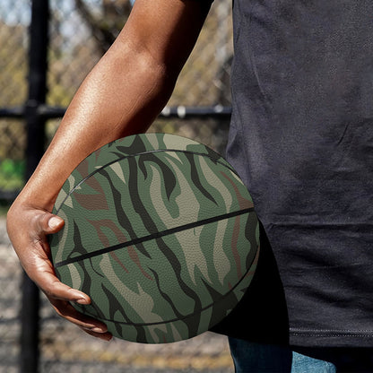 Green Camo Zebra Pattern Print Basketball