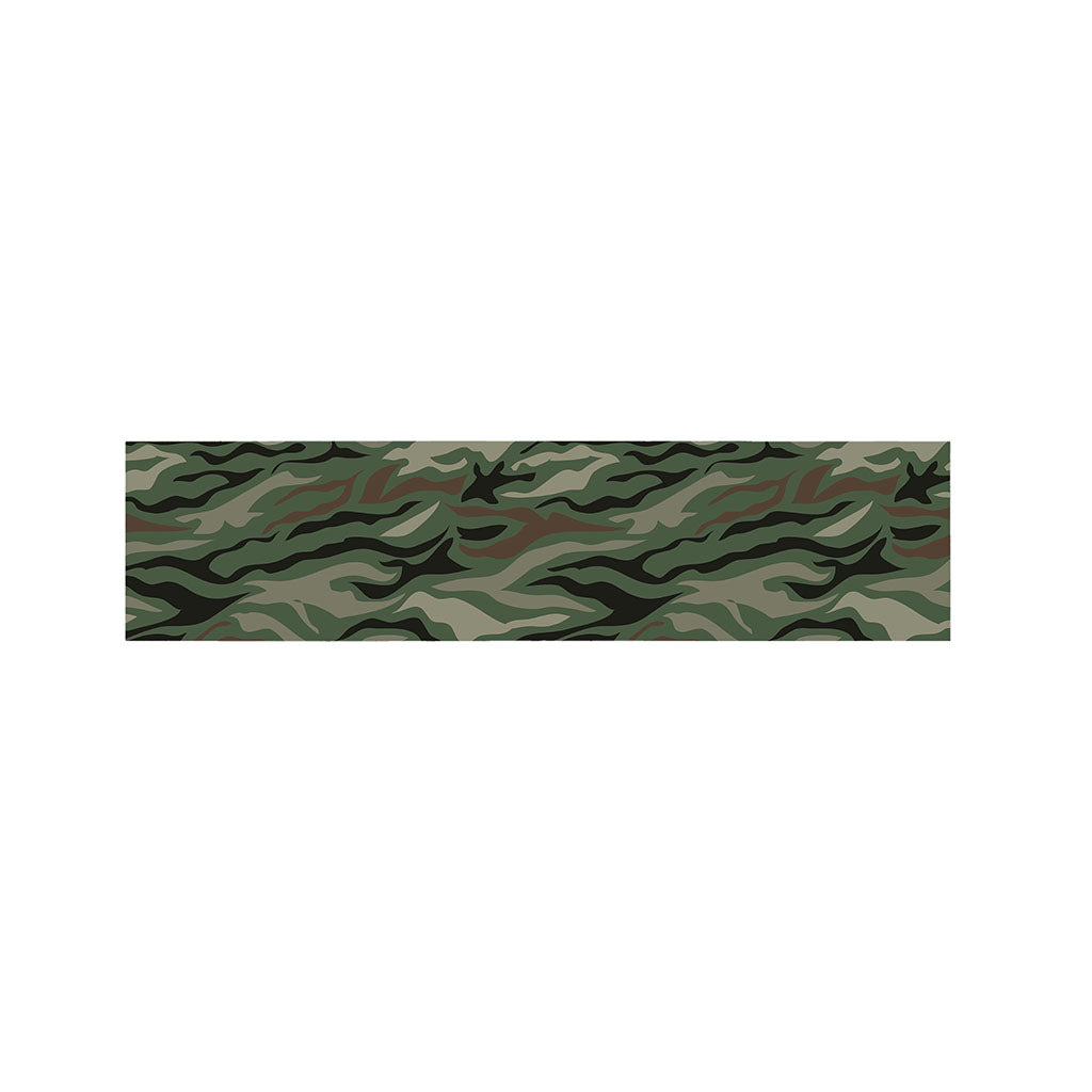Green Camo Zebra Pattern Print Bed Runner