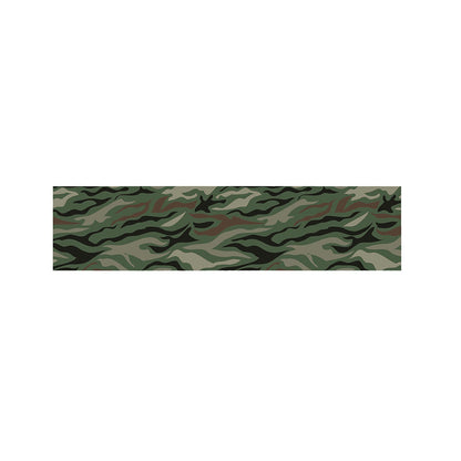 Green Camo Zebra Pattern Print Bed Runner
