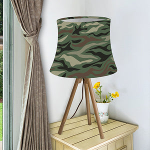 Green Camo Zebra Pattern Print Bell Lamp Shade