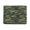 Green Camo Zebra Pattern Print Bifold Wallet