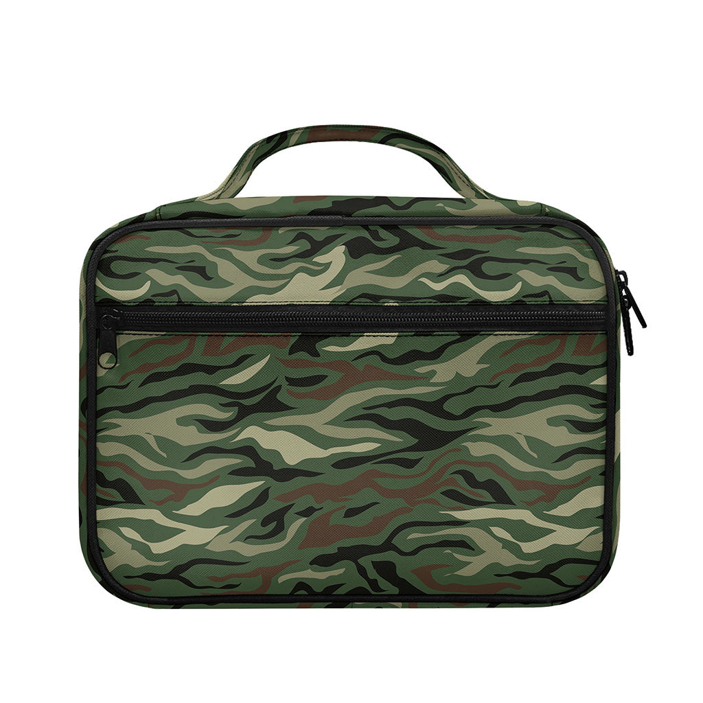 Green Camo Zebra Pattern Print Briefcase Bible Bag