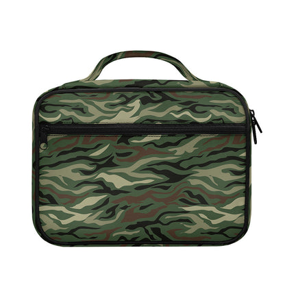 Green Camo Zebra Pattern Print Briefcase Bible Bag