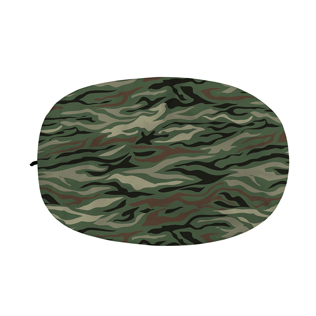 Green Camo Zebra Pattern Print Car Side Mirror Covers