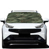 Green Camo Zebra Pattern Print Car Windshield Snow Cover