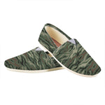 Green Camo Zebra Pattern Print Casual Shoes