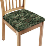 Green Camo Zebra Pattern Print Chair Cushion Cover