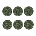 Green Camo Zebra Pattern Print Coaster Set