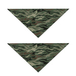 Green Camo Zebra Pattern Print Dog Bandana