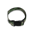 Green Camo Zebra Pattern Print Dog Collar
