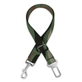 Green Camo Zebra Pattern Print Dog Seat Belt