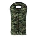 Green Camo Zebra Pattern Print Double Neoprene Wine Tote