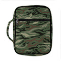 Green Camo Zebra Pattern Print Front Pocket Bible Bag