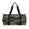 Green Camo Zebra Pattern Print Gym Bag
