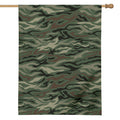 Green Camo Zebra Pattern Print House Flag