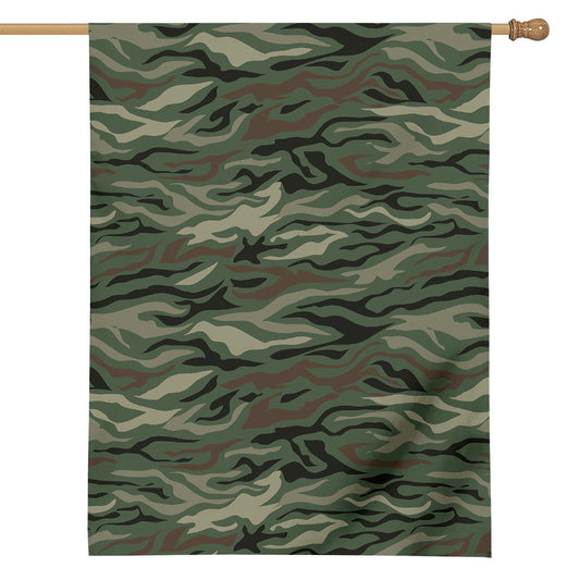 Green Camo Zebra Pattern Print House Flag