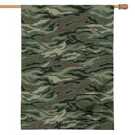 Green Camo Zebra Pattern Print House Flag