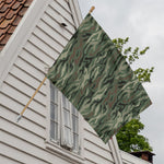 Green Camo Zebra Pattern Print House Flag