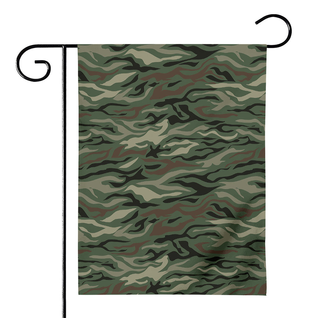 Green Camo Zebra Pattern Print House Flag