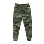 Green Camo Zebra Pattern Print Jogger Pants