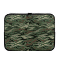 Green Camo Zebra Pattern Print Laptop Sleeve