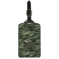 Green Camo Zebra Pattern Print Luggage Tag