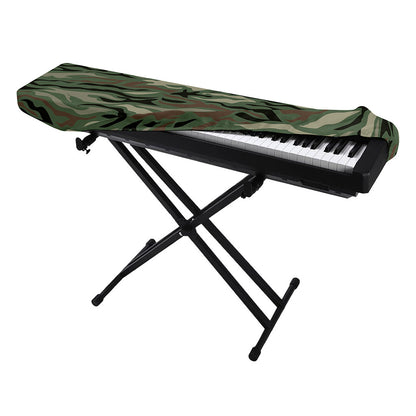 Green Camo Zebra Pattern Print Piano Keyboard Cover