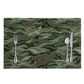 Green Camo Zebra Pattern Print Placemat
