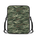 Green Camo Zebra Pattern Print Rectangular Crossbody Bag