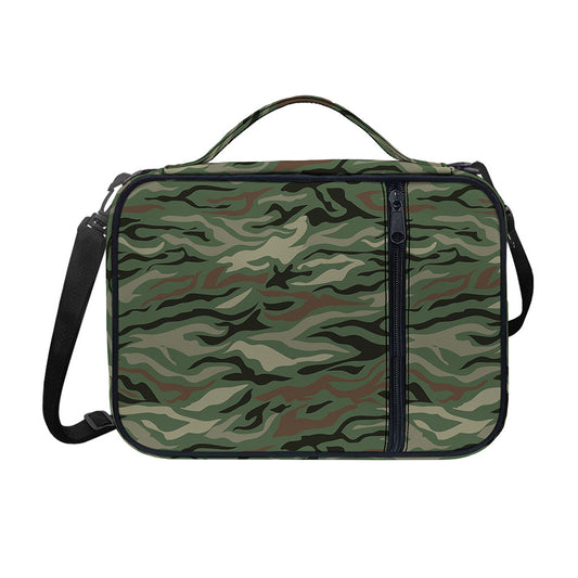 Green Camo Zebra Pattern Print Shoulder Strap Bible Bag
