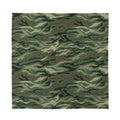 Green Camo Zebra Pattern Print Silk Bandana