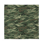 Green Camo Zebra Pattern Print Silk Bandana