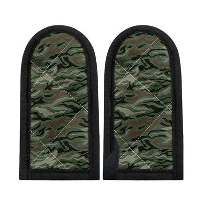 Green Camo Zebra Pattern Print Skillet Handle Cover