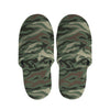 Green Camo Zebra Pattern Print Slippers