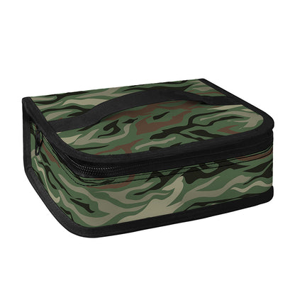 Green Camo Zebra Pattern Print Small Lunch Bag