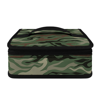 Green Camo Zebra Pattern Print Small Lunch Bag