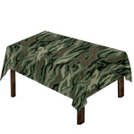 Green Camo Zebra Pattern Print Tablecloth